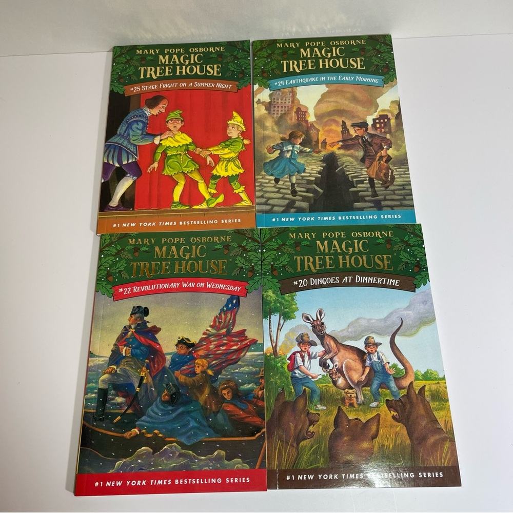 Magic Tree House Books Lot Of 4 by Mary Pope Osborne, GUC for ages 6-9